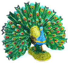 Rucinni peacock enameled for sale  Lakeport
