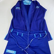 Novo Conjunto de Quimono e Calça Makeweight BJJ GI Brasil Combat 100% Algodão Tamanho A1 Azul, usado comprar usado  Enviando para Brazil