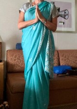 Indischer sari riginal gebraucht kaufen  Leipzig