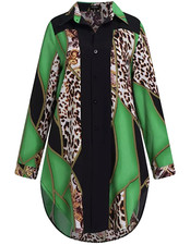 Usado, Stylish Contrast Print Ladies' Single Breasted Lapel Shirt Dress comprar usado  Enviando para Brazil