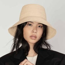 Chapéu balde Janessa Leone palha natural praia resort de férias Sun Felix pequeno comprar usado  Enviando para Brazil