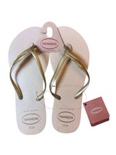 Chinelo Havaianas Fantasia Gloss cinza areia (dourado) glitter tamanho 39/40, 9/10 EUA comprar usado  Enviando para Brazil
