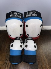 187 almofadas assassinas mosca joelho/cotovelo almofadas de skate adulto pequeno/médio vermelho/azul/branco comprar usado  Enviando para Brazil