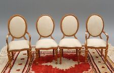 4 cadeiras estofadas vintage Bespaq Louis XVI casa de bonecas miniatura 1:12 comprar usado  Enviando para Brazil