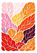 Plakat 70x100cm Listki Minimalistyczny , Wnętrza Styl Skandynawski, Boho na sprzedaż  PL