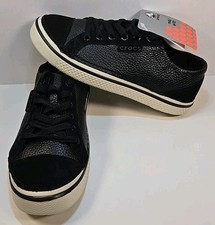Tênis Crocs Hover com cadarço preto couro pebbled masculino tamanho 8 feminino tamanho 10 comprar usado  Enviando para Brazil