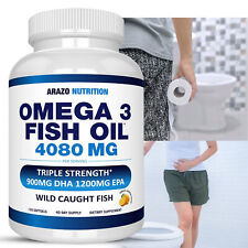 Óleo de peixe Arazo Nutrition ômega 3 - menor colesterol, coração e visão cerebral saúde, usado comprar usado  Enviando para Brazil