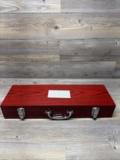 Chase Private Client Gift - Conjunto de ferramentas para churrasqueira de aço inoxidável em estojo de madeira comprar usado  Enviando para Brazil
