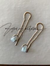 Brincos pendurados Melissa Joy Manning ferradura água-marinha 3" ouro 14k comprar usado  Enviando para Brazil