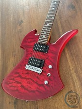 BC Rich Mockingbird, acolchoado vermelho chama, anos 2000’ comprar usado  Enviando para Brazil