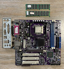 Placa-mãe antiga ECS EliteGroup 845GE soquete 478 + CPU + RAM + escudo de E/S comprar usado  Enviando para Brazil