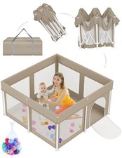 Usado, Cercadinho de bebê dobrável 50"×50", brinquedo para bebês cerca de segurança portátil para bebês, com comprar usado  Enviando para Brazil
