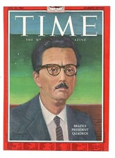 President Janio Quadros Brasil 1961 Tempo de Capa 1 Página Impressão Pronta para Enquadrar comprar usado  Enviando para Brazil