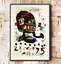 Usado, Joan Miró, Cartel litografico "La Caixa 75 anys",firmado en plancha. 90x65 cm comprar usado  Enviando para Brazil