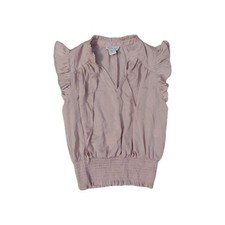 Usado, Blusa Rachel Zoe Feminina XS Rosa Decote V Manga Curta Babado Blusa Blusa comprar usado  Enviando para Brazil