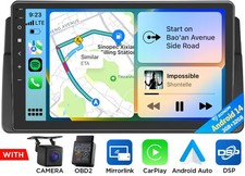 CAM+OBD+IPS 9" Android Auto 14 carro estéreo GPS CarPlay tela sensível ao toque BT para BMW E46 comprar usado  Enviando para Brazil
