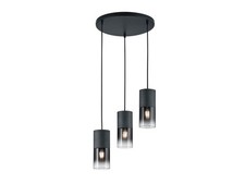 Nowoczesna szklana lampa wisząca, 3xE27, czarna, trio na sprzedaż  PL