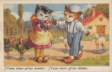 Old postcard humanized d'occasion  Expédié en Belgium
