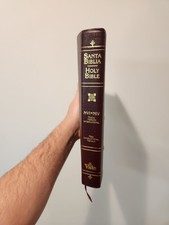 Santa Biblia Holy Bible NVI NIV Bilingual Bible Bonded Leather Burgundy, usado comprar usado Santa Biblia Holy Bible NVI NIV Bilingual Bible Bonded Leather Burgundy, usado comprar usado  Enviando para Brazil