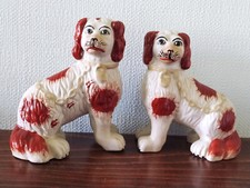 Antique staffordshire spaniels for sale  MARKET RASEN
