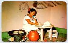 Postal Yucateca Vintage Mujer Haciendo Tortillas de Maíz Yucatán México Honduras segunda mano  Embacar hacia Argentina