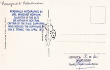 Titanic postcard signed for sale  UK