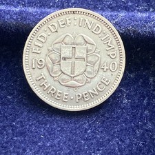 silver threepence 1940 for sale  KING'S LYNN