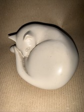 Sleeping porcelain cat for sale  PUDSEY