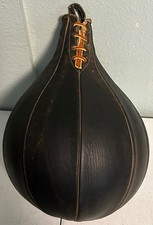 Usado, BOM INÍCIO DOS ANOS 1900 A.J. SACO DE PANCADAS DE BOXE DE COURO PRETO REACH RESTAURADO comprar usado  Enviando para Brazil