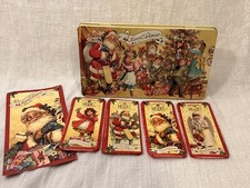 Caja de dulces de chocolate de metal Heidel Santa de colección con tarjeta de regalo y envoltorios segunda mano  Embacar hacia Mexico
