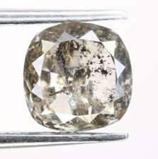 Cojín diamante sal y pimienta 2,29 quilates - elección única para anillos de boda segunda mano  Embacar hacia Mexico