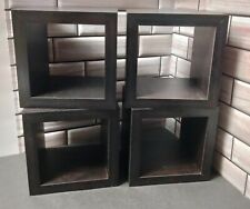 Madeira Mdf Preto prateleiras de parede pendurado pronto para pendurar. Conjunto de 4, usado comprar usado  Enviando para Brazil