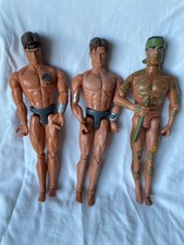 Lot of 3 Vintage Action Figures 12" – Max Steel Style Muscular Men – Jungle / Ta comprar usado  Enviando para Brazil