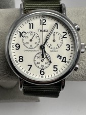 Timex TW2P71400 relógio masculino nova bateria 39MM 8,5" pulseira de náilon verde Indiglo F75 comprar usado  Enviando para Brazil