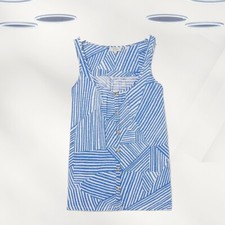 Colete feminino Ex Fat Face listra abstrata sem mangas azul comprar usado  Enviando para Brazil