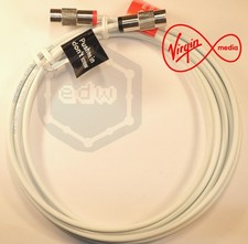 EXTENSÃO DE CABO COAXIAL SATÉLITE F CONECTOR CHUMBO VIRGIN SKY TV COM ACOPLADOR comprar usado  Enviando para Brazil