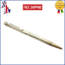 CANETA ESFEROGRÁFICA VINTAGE SHEAFFER TARGA BANHADA A PRATA ACABAMENTO COXO FEITA NA INGLATERRA comprar usado  Enviando para Brazil