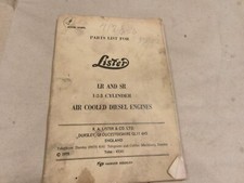 Lister parts list for sale  Jasper