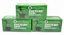 Dieters' Drink Bebida Dietetica Natural Leaf Brand Dieters 54 saquinhos de chá 3 caixas, usado comprar usado  Enviando para Brazil