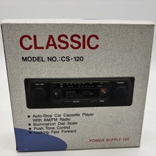 Antigo Receptor de Rádio de Carro Clássico Leitor de Cassete AM FM Mostrador Iluminado M# CS-120 comprar usado  Enviando para Brazil