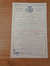 Menu hôtel couronne d'occasion  Lézignan-Corbières