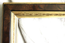 QUADRO ANTIGO SERVE 21 X 27" VICTORIAN EASTLAKE DOURADO MARMORIZADO comprar usado  Enviando para Brazil