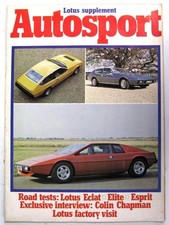 Autosport lotus supplement for sale  LEICESTER
