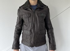 Superdry brown leather for sale  WILMSLOW