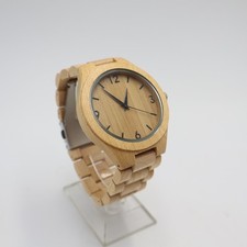 Wooden analog wristwatch for sale  UK