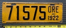1922 oregon license for sale  The Plains