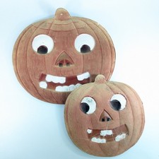 2 Troquelados Jack-o'-Lantern Alemanes Antiguos Años 30 14"/10" RARO segunda mano  Embacar hacia Mexico