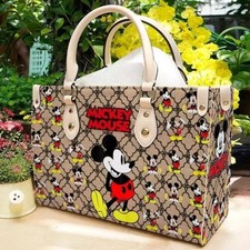 Bolsa de mão feminina de couro padrão Mickey Mouse, bolsa de presente Disney comprar usado  Enviando para Brazil