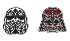 FLORAL STAR WARS Ferro em Patch Distintivo Bordado Darth Vader Stormtrooper comprar usado  Enviando para Brazil