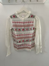 Cardigã suéter Janie & Jack Fairisle tamanho 12 anos novo sem etiquetas comprar usado  Enviando para Brazil